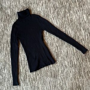 Copper Key Black Ribbed Turtleneck